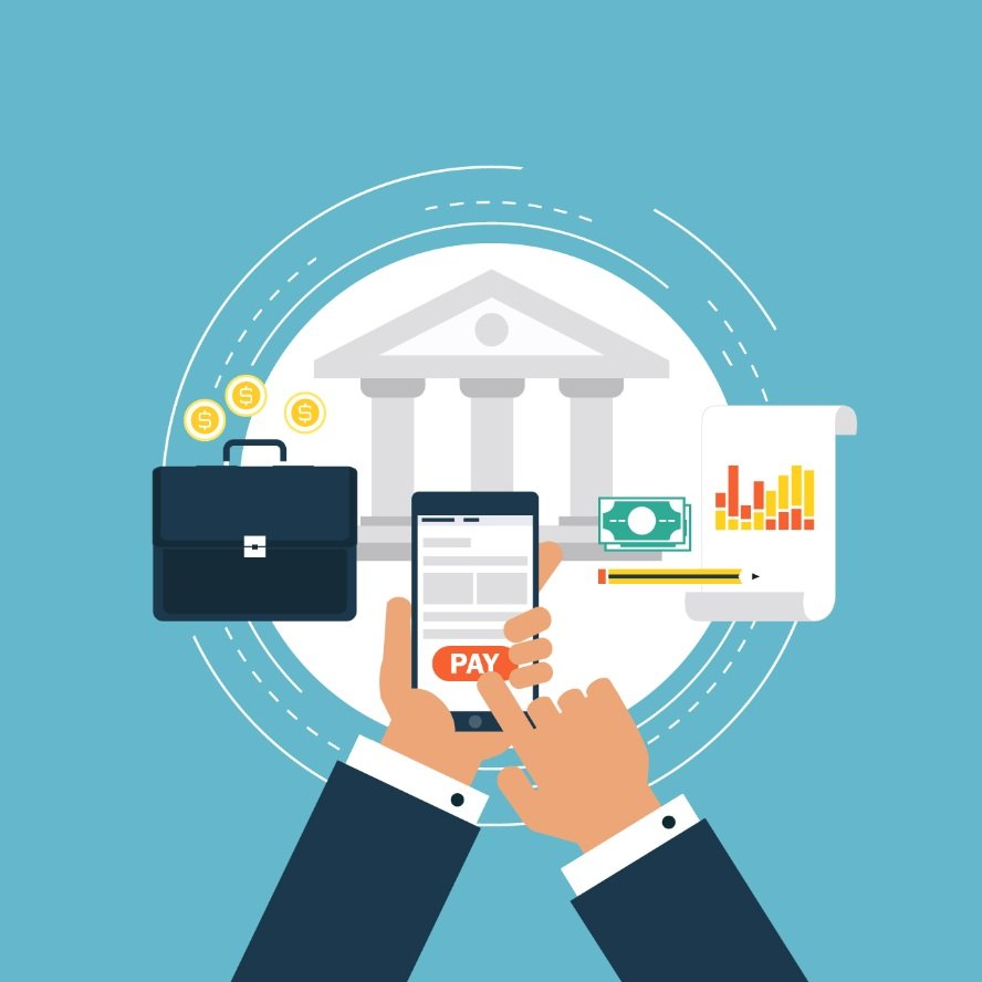 Hands hold a mobile to pay through high-risk merchant account service